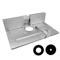Överfräsbord Insatsplatta, Mångsidig Design Aluminiumlegering Överfräsbord Insatsplatta Miniatyrbord Sågpanel Trycklinjal Elektromekanisk, Verktyg