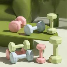 1 st. solid plastbelagd halkfri hantel, lämplig för fitnessentusiaster, ungdomar, kontorsarbetare inomhus-/utomhusövningar som armhävningar, knäböj, y - Multifärgad (Multi-size)