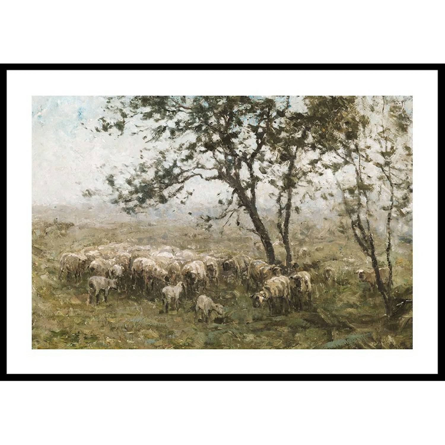Poster Gallerix Een Kudde Schapen By William Charles Estall 70x100 cm