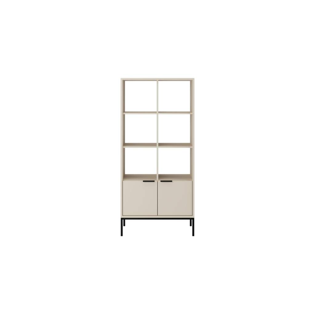 BOKHYLLAN Austin Beige, Svart 40/171,3/80 cm