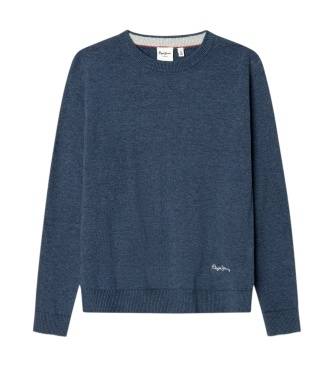 Pepe Jeans unisex för barn. PB7000026 Tröja Ivan marinblå (12años= 152cm), Casual, Bomull, Marino, barnmode