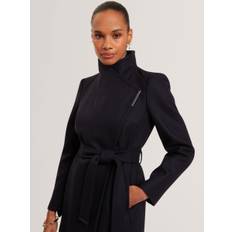 Ted Baker Ted Baker Blue Rosess - Short Belted Wool Wrap Coat