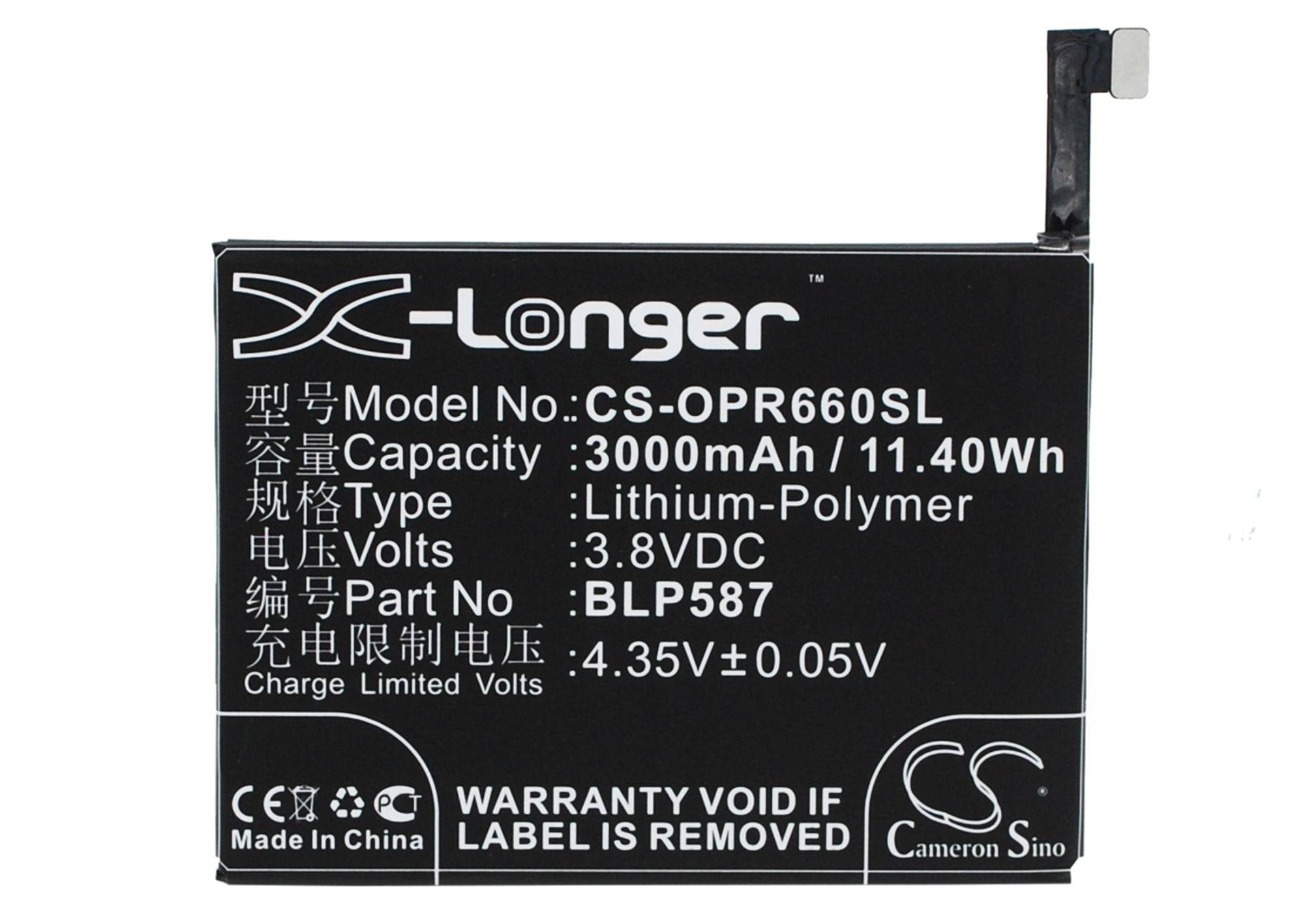 Batteri till Oppo R6607 mfl - 3.000 mAh