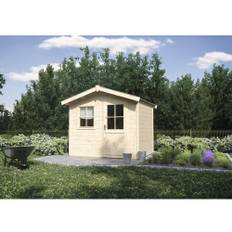 Friggebod KONSTA Kajo 5,0m² inkl. fönster & golv 280x245cm natur