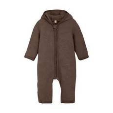 Køredragt Ører Uld Fleece - Brown Melange 86