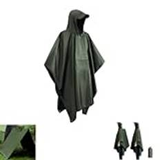 KLYNGTSK Regnponcho 3-i-1, regnponcho för vuxna med huva för cykling, herr, regncape, dam, vandring, regnkappa, med ficka, för camping, vandring, fiske