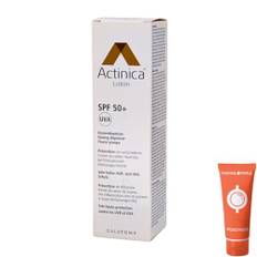 Actinica Lotion mit Dispenser 1x 80 g I Prävention von hellen Hautkrebs bei Risikopatienten I Sonnenschutz SPF 50+ I Feuchtigkeitsspendend I Spar-Set plus Pharma Perle give-away