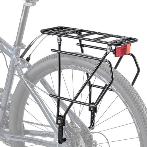 CXWXC Fahrrad Gepäckträger Hinten mit Reflektor MTB Gepäckträger maximaler Belastung 27kg Fahrradgepäckträger für 26-29 Zoll