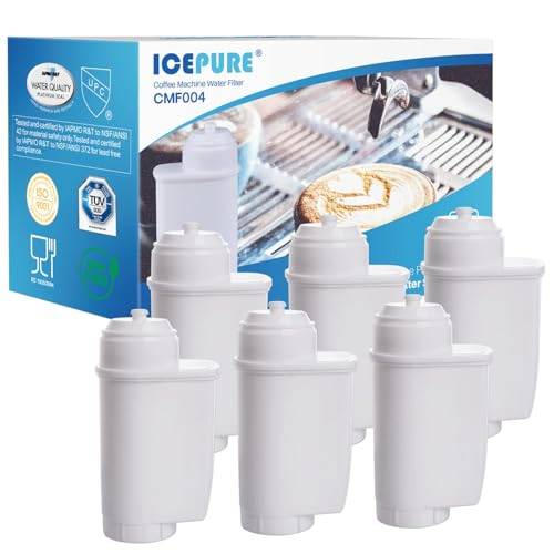 ICEPURE Vattenfilter för Kaffemaskin, Kompatibelt med EQ Series Vattenfilter, EQ3/EQ6/EQ9, EQ500, S700, Brita® Intenza 575491, Bosch® TCZ7003, TCZ7033, 6 stycken