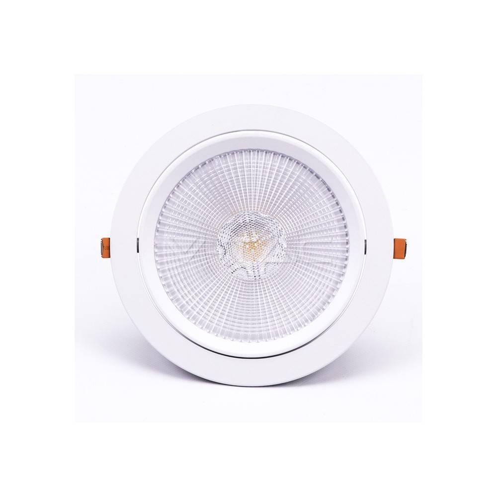 30W Ø22,5cm LED spotlight - Hul: Ø19,5 cm, Mål: Ø22,5 cm, 3 cm høj, Samsung LED chip - Dæmpbar : Ikke dæmpbar, Kulør : Neutral