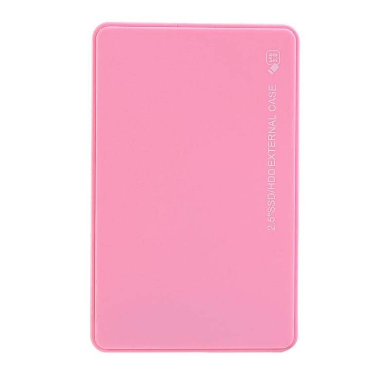 Vktech hdd case 2.5 '' sata till usb 3.0 adapter hårddiskhölje för ssd skivväska hdd box usb 2.0 hd extern hdd hölje - Rosa