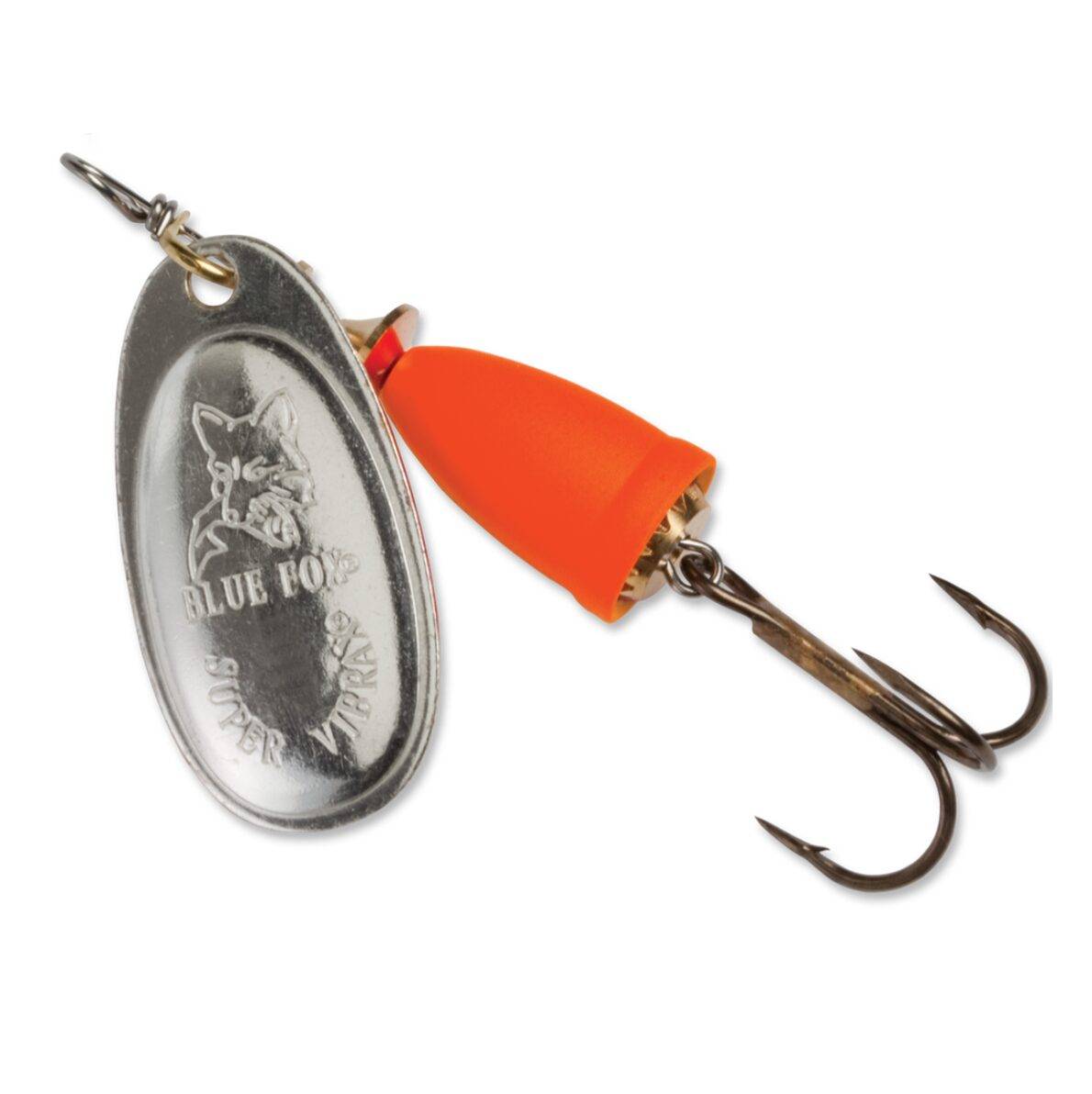 Bluefox Spinner Str.4 10 Gram - sølv & flo. rød.
