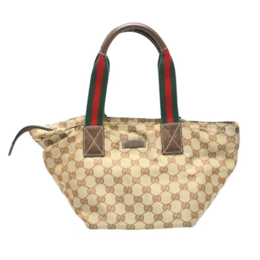 Gucci Vintage Pre-owned Canvas gucci-tasker - Vintage - Dame - Beige - ONE SIZE -