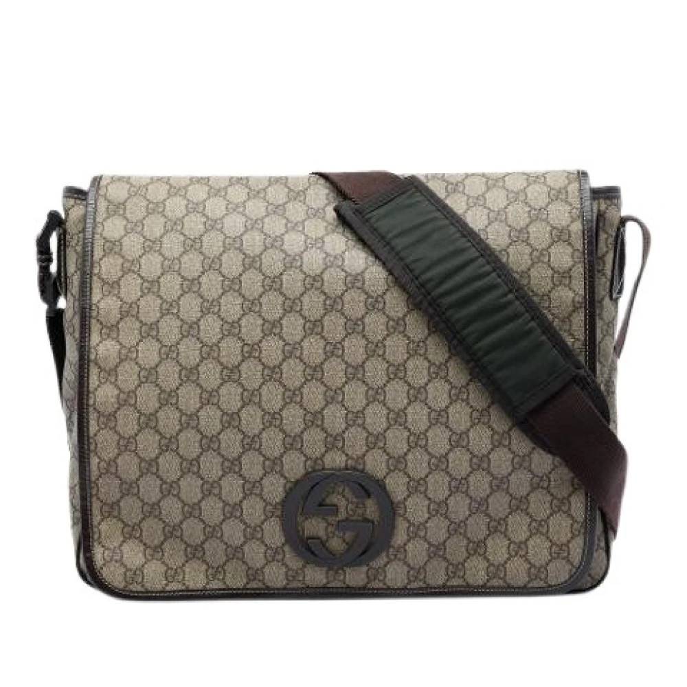 Gucci Vintage - Pre-owned Canvas Messenger Bag Vintage - Dam - ONE Size - Läder