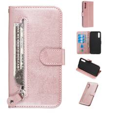 Samsung Galaxy A50/A50s/A30s - Læder cover / pung med udvendig lomme - Rosa guld