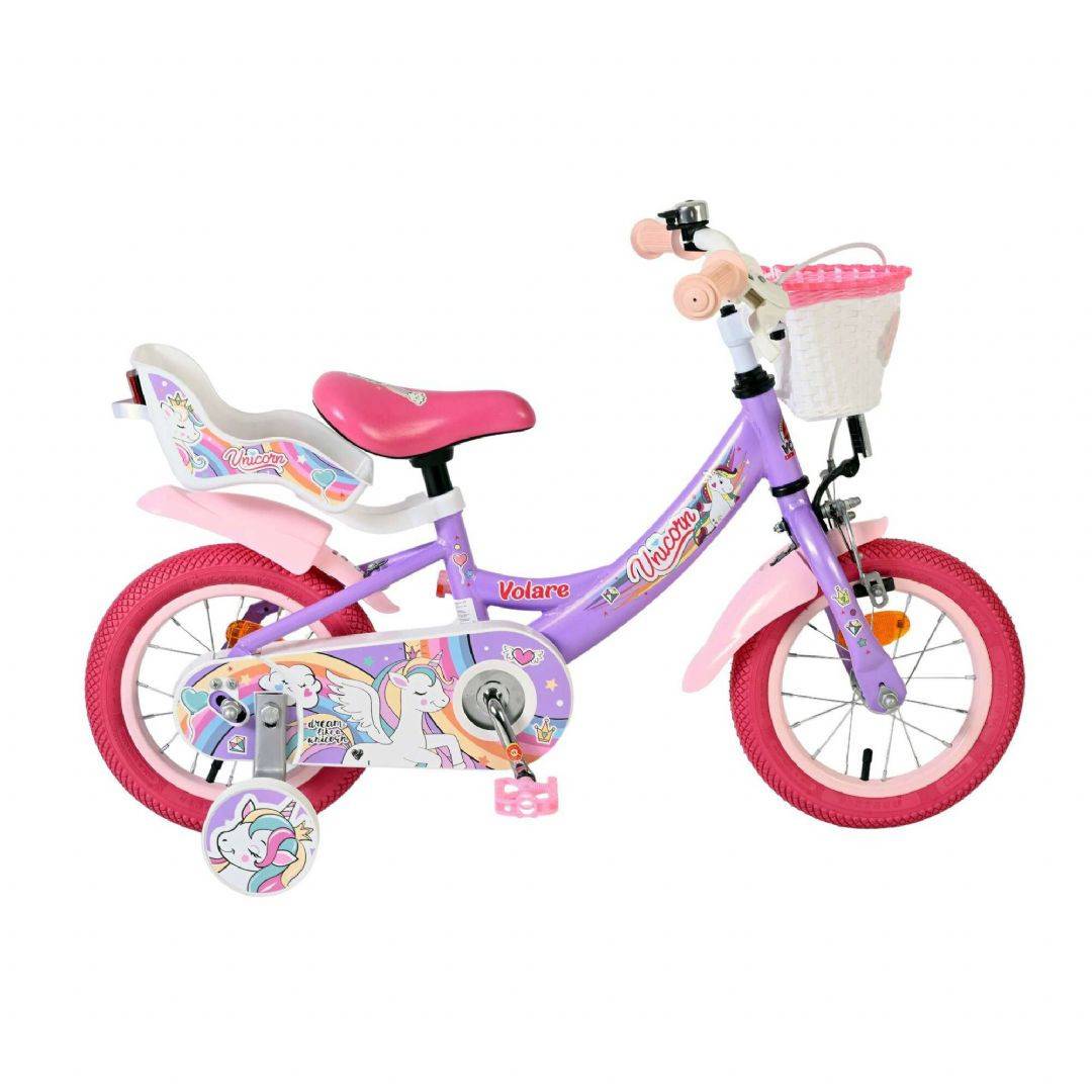 Unicorn cykel 12 tommer lila Børnecykel 612794