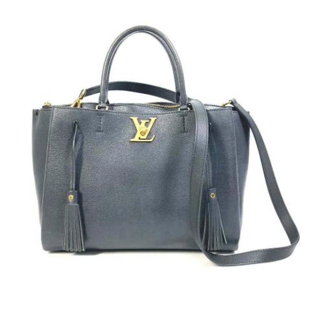 Louis Vuitton Vintage Pre-owned Laeder louis-vuitton-tasker - Vintage - Dame - Blå - ONE SIZE - Uld