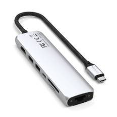 Satechi 7-i-1 USB-C Slim Multiport Adapter med Ethernet - Sølv