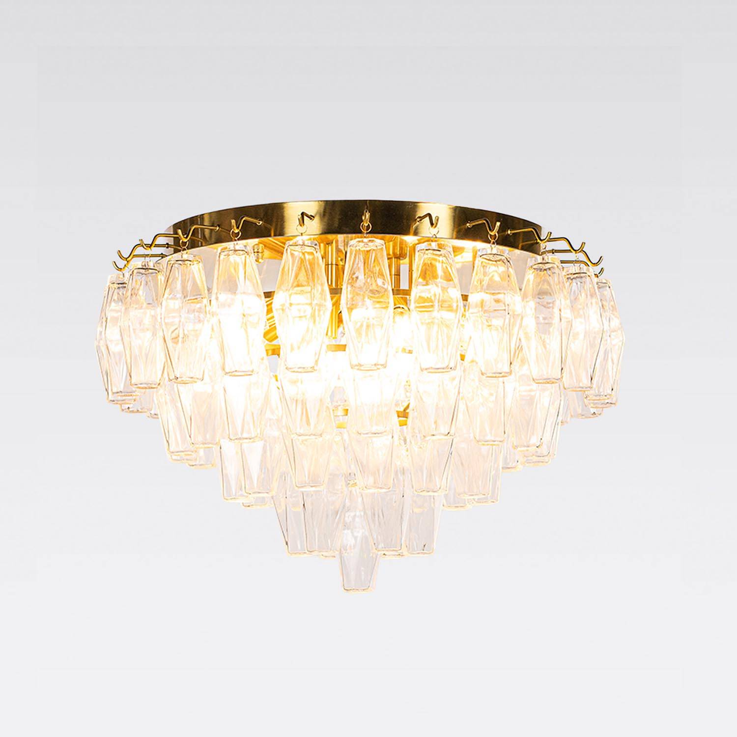 Kristallplafond Ø63xH48cm Mässing/Klar - Catania | Taklampa | Kristallkrona | Vesani