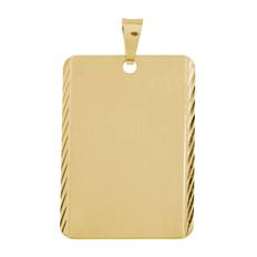 Hängsmycke 18k guld - matt id-bricka 13x19 mm