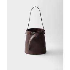 Prada Buckle leather bucket bag with belt