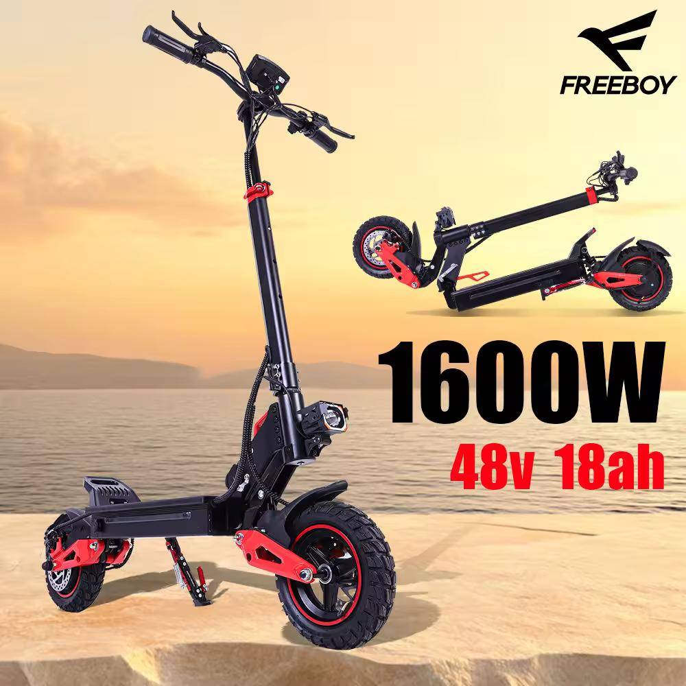J15MAX 1600W  Foldable Off-Road Electric Scooter for Adults 10  Tires 50KM Range 45km/h All-Terrain Commute E-Scooter