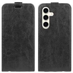 Samsung Galaxy S24 Plus Vertikal Flip Telefon Fodral - Svart