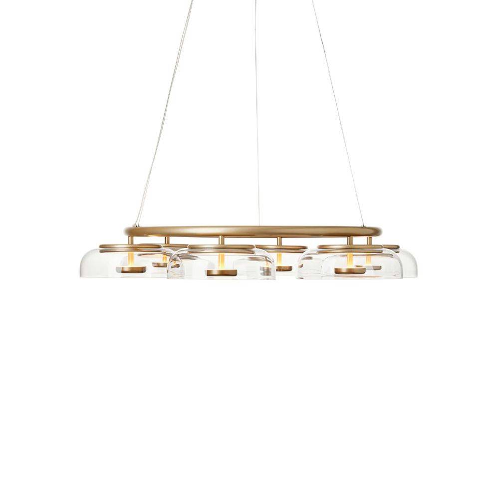 Nuura Blossi 6 ljuskrona Nordic Gold/Clear