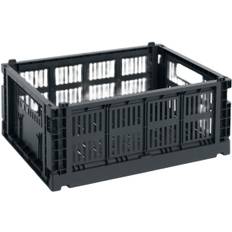Hay Colour Crate, Medium Charcoal Str W:26,5cm x L:34,5cm x H:14cm - Kurve hos Magasin