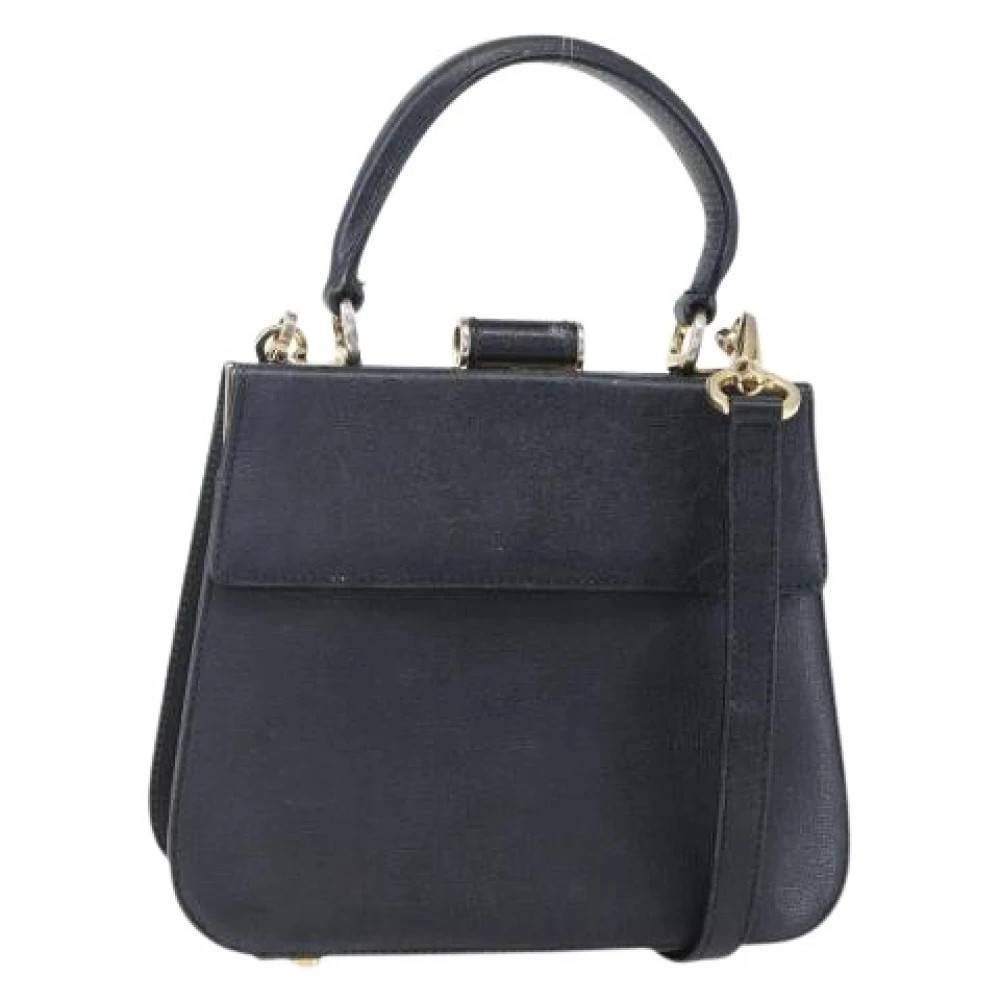 Salvatore Ferragamo Pre-owned Pre-owned Håndtaske - Vintage - Dame - Sort - ONE SIZE - Læder