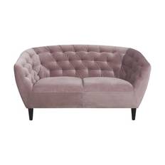 CASA Living Ria Sofa - H 78 x B 150 x D 84 cm - Velour - Dusty Rose
