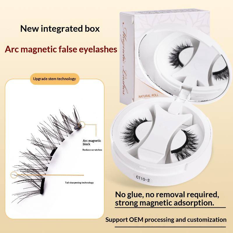 Magnetiska Ögonfransar Set Återanvändbara Lätta Att Använda Ögonfransförlängningsverktyg Naturlig Böjare Falska Ögonfransar Med Magnetisk Pincett