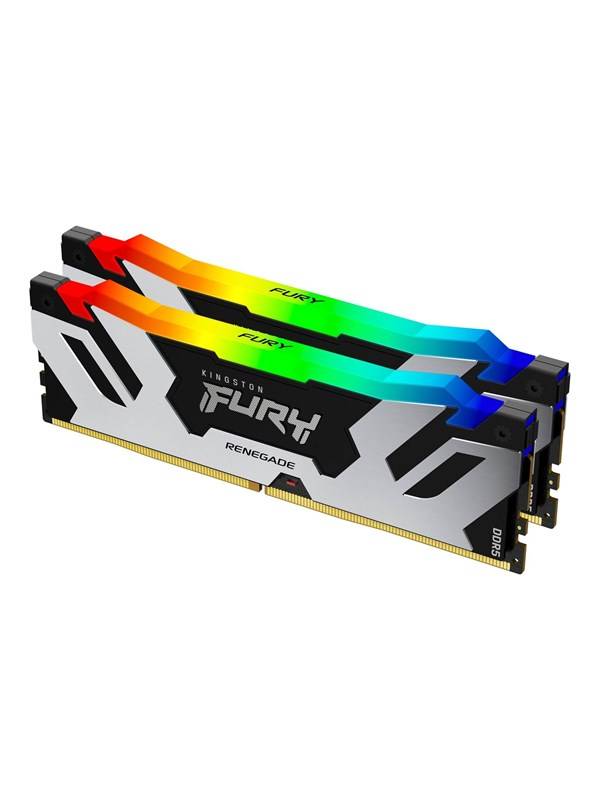 Kingston FURY Renegade RGB DDR5-6400 - 96GB - CL32 - Dual Channel (2 pcs) - Intel XMP - Sort med RGB