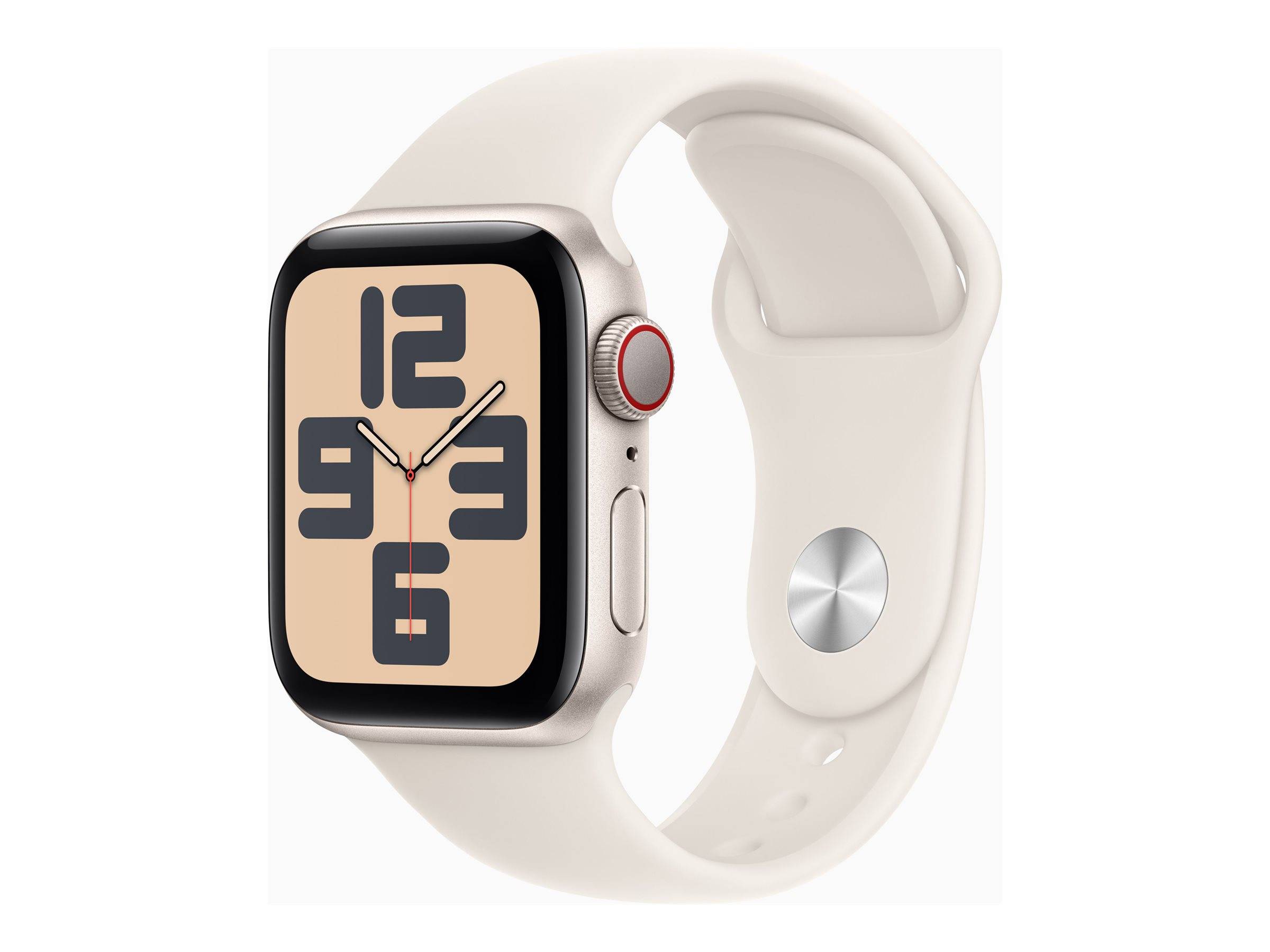 Apple Watch SE (GPS + Cellular) 40 mm Sølv Gul SmartWatch --> I externt lager, forväntat leveransdatum hos dig 12-03-2026