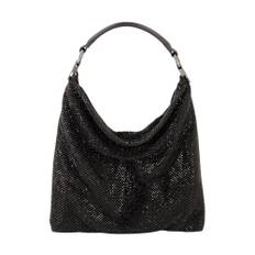 Benedetta Bruzziches, Tasker , Dame, Sort, ONE SIZE, Bomuld, Elegant Bella Ciao Hobo Taske