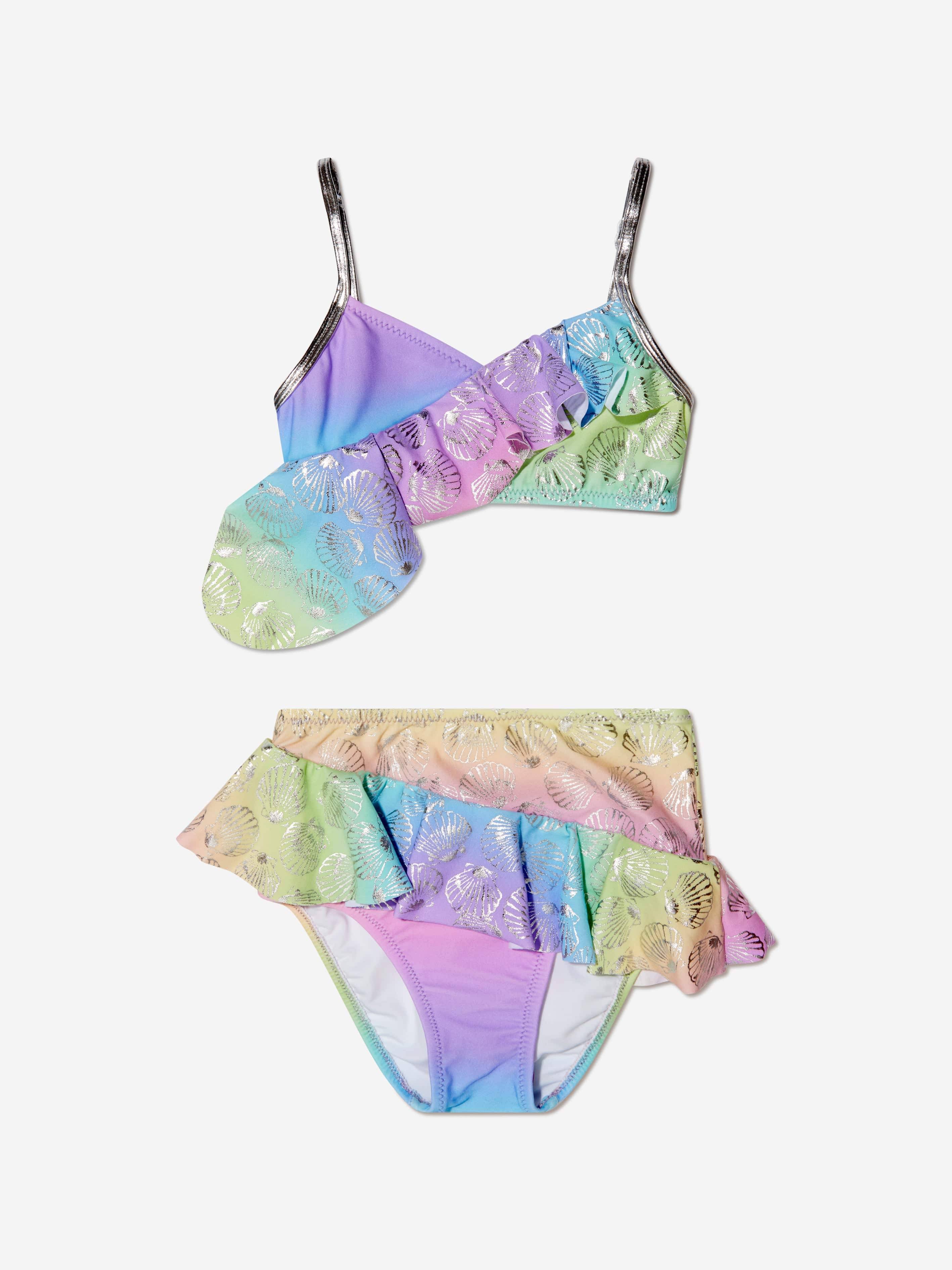 Nessi Byrd Girls Gig Rainbow Bikini in Multicolour - Multicoloured / 10 Yrs (10 Yrs)