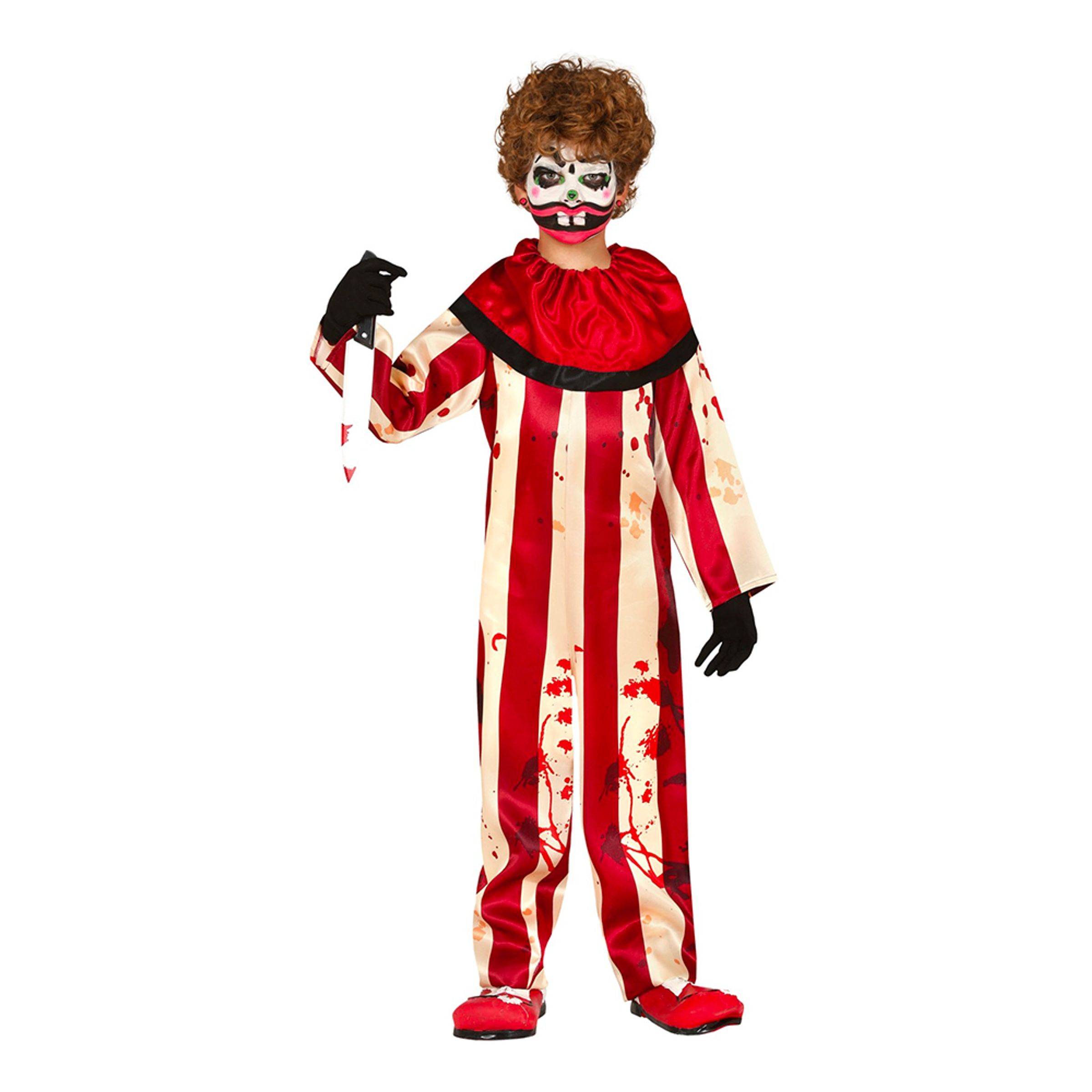 Morderisk Klovn Jumpsuit Børnekostume - X-Small