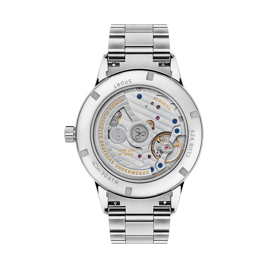 Nomos Glashütte Herrenuhr Club Sport neomatik 42 Datum blau 782 - silber