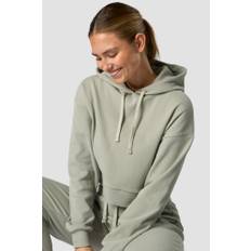 Recharge Cropped Hoodie Wmn Faded Green