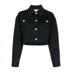 Alexander McQueen, Jacka, Dam, S, Denim, Denim Cropped Jacka Made in Italy - black (S)