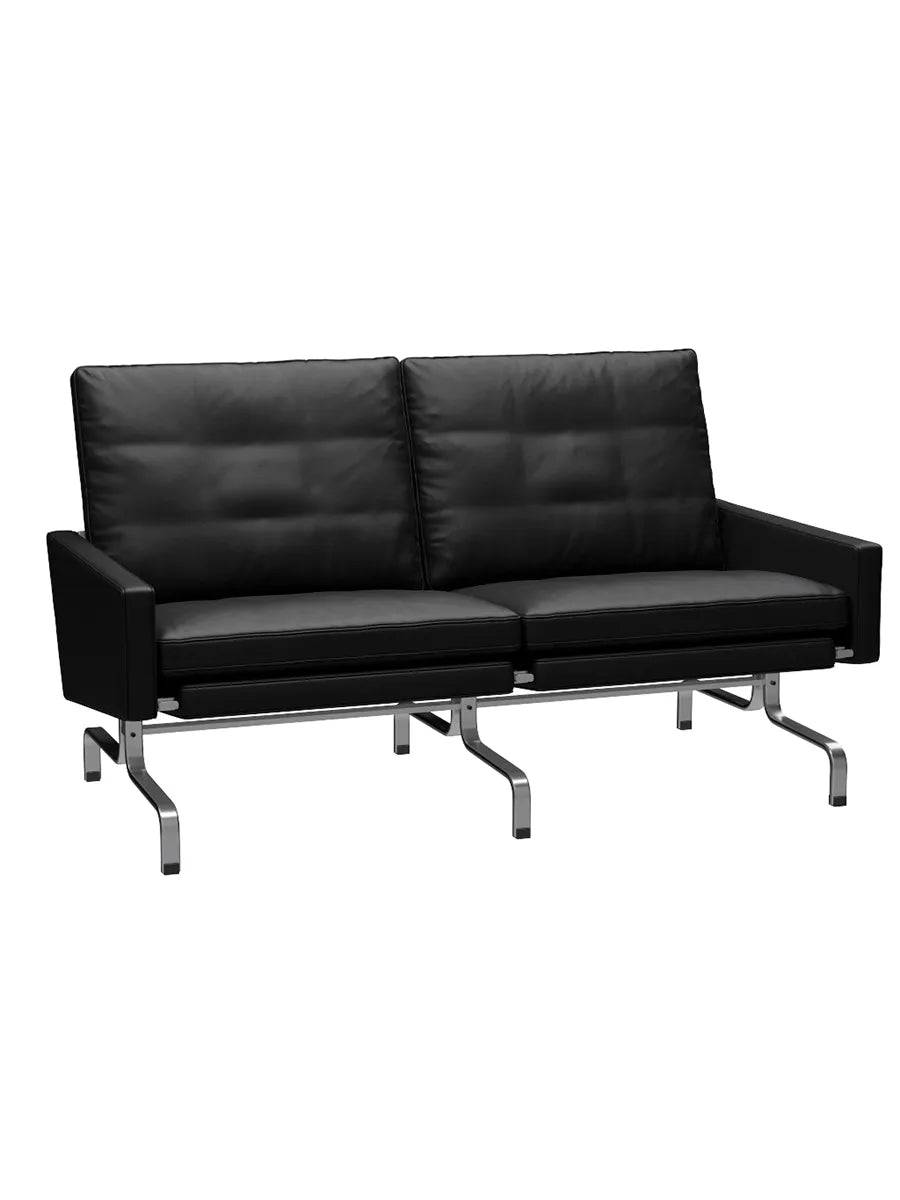 PK31/2 2 pers. Sofa af Poul Kjærholm Aura læder / Sort - Jacobsen Plus