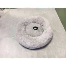 Beroligende Donut hundeseng Fluffy, Lysegr� (4 st�rrelser)
