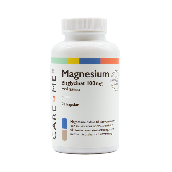 Magnesium Bisglycinat 100mg 90 kapslar CareMe