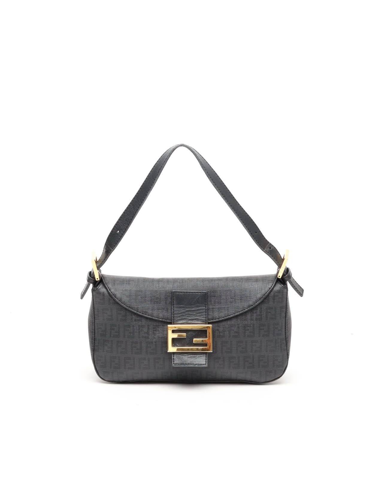 Fendi Zucchino Mama Baguette Bag - Brown - One Size