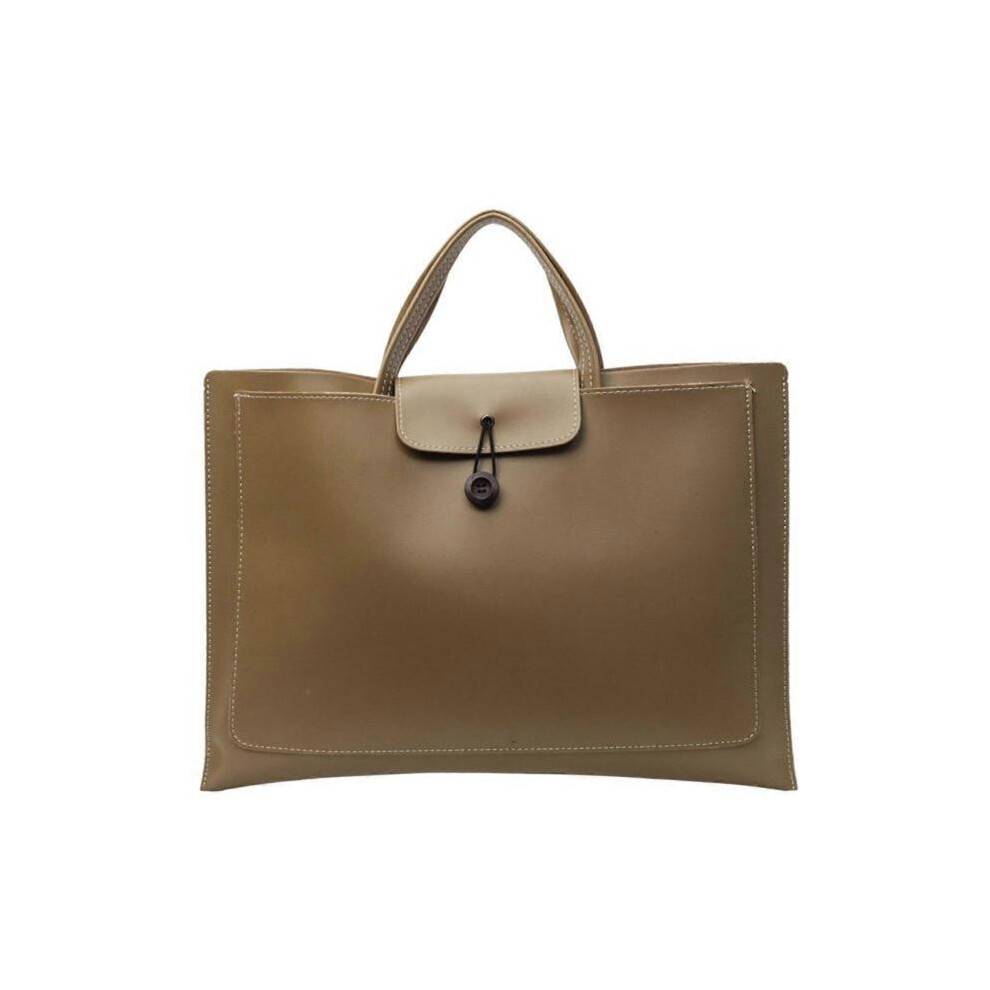 (Green) Laptop Briefcases Computer Bag Laptop Bag Leather Laptop Tote Messenger Business Bags PC Carrying Case for Men Women Green