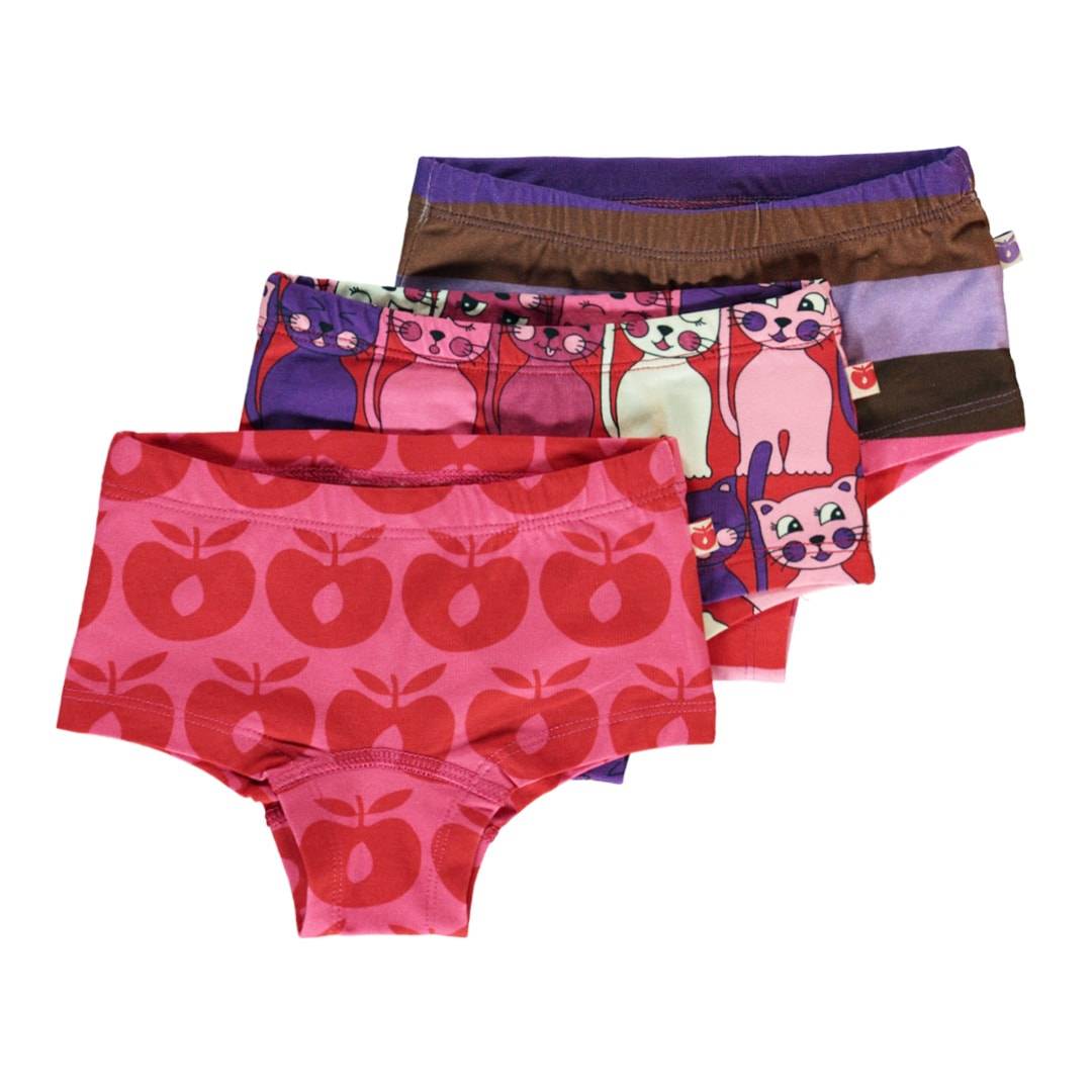 3 pak underbuksesæt piger - Pink / 11-12
