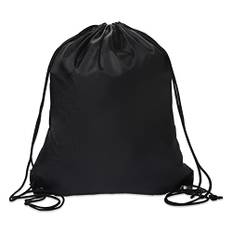Sliverdew dragskoväska, svart PE-väska dragsko gymväska sträng simväska dragsko ryggsäck för sport, gym, resor, simning, strand, svart, 40 × 35cm