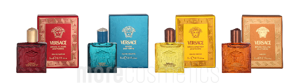 Versace Miniature Set Men 4x5ml - Eros Najim Parfum/Eros Energy Edp/Eros Edt/Eros Flame Edp