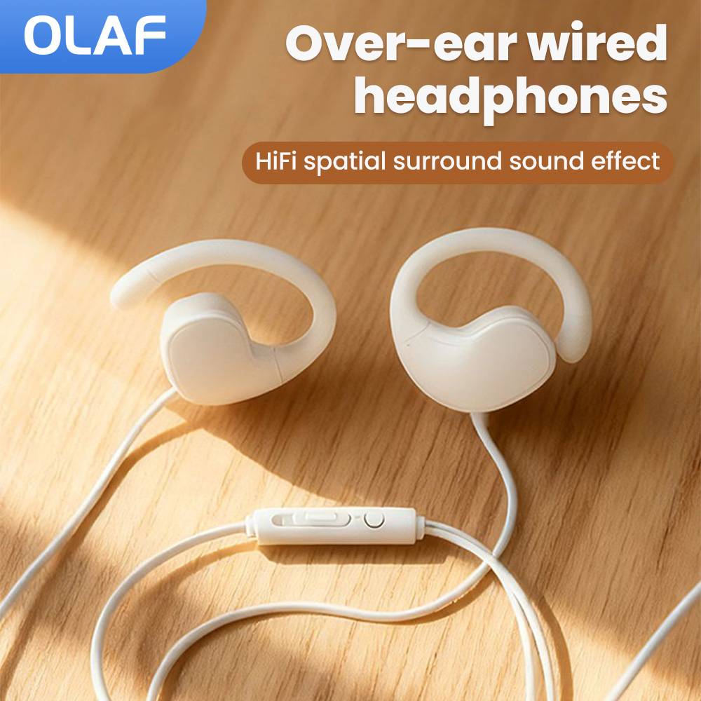 3.5MM/Type C Wired Over-Ear Headphones Clip-on Wired Earphones Hifi Surround Sound Bass Earbuds Sports Gaming Headset With Mic