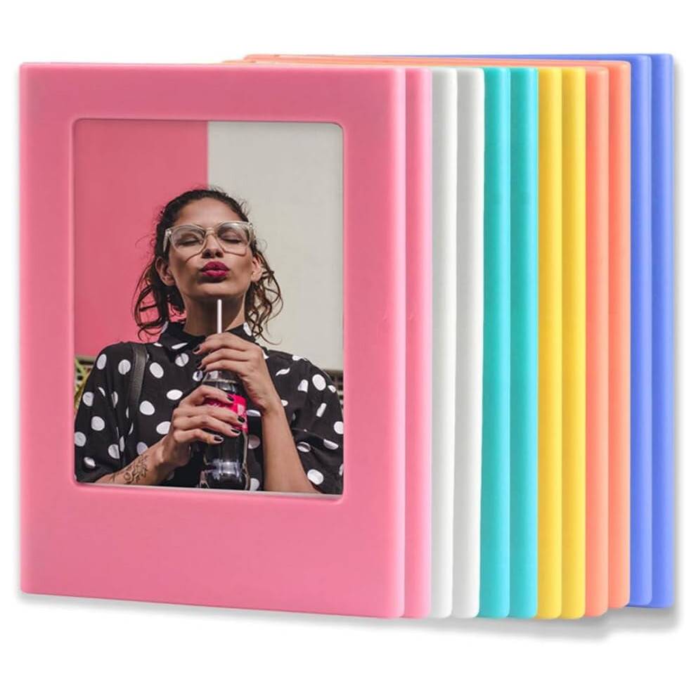 Magnetiske fotorammer til køleskab til Polaroid Fujifilm Instax Mini, 3,5"*2,5" køleskabsmagneter til billedramme - 12 stk.